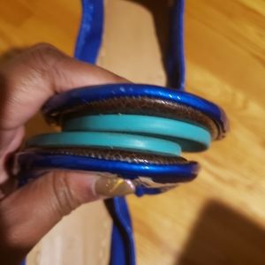 Size 10 sapphire blue tieks